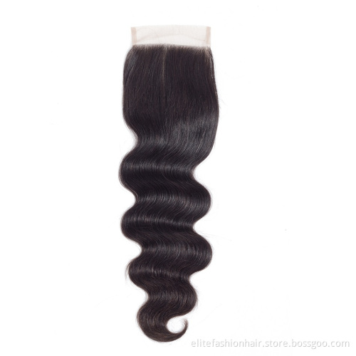 Hot sells 12-20 inch Human Hair Straight Lace Closure virgin brazilian Hair Swiss Lace Closure for black woman 4x4 Lace Closure